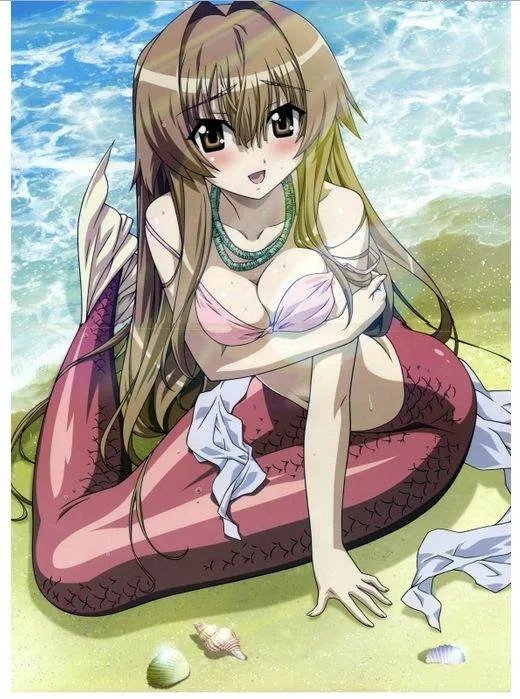 漂亮的红尾美人鱼，或者红鲤鱼图，最好是动漫图