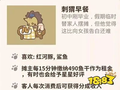 动物餐厅刺猬早餐怎么解锁 有什么用介绍