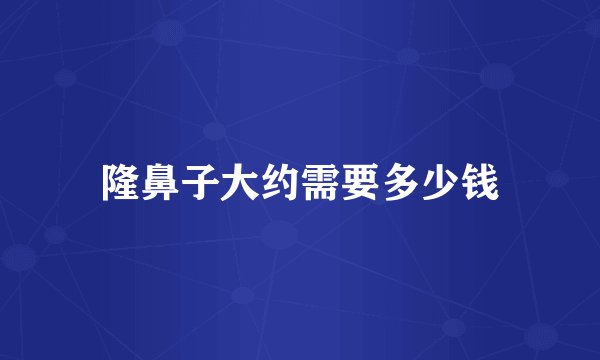 隆鼻子大约需要多少钱