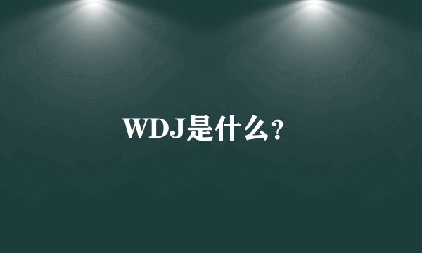 WDJ是什么？