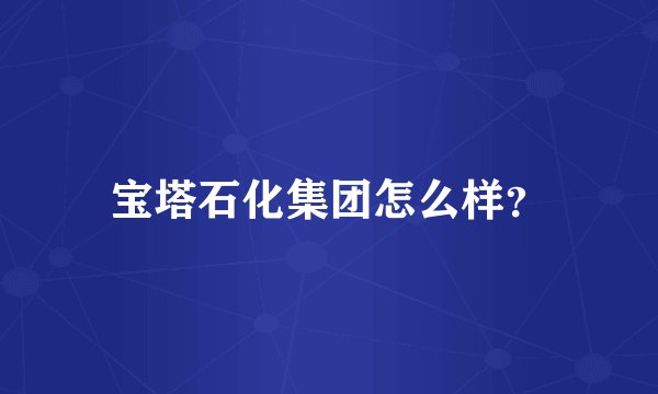 宝塔石化集团怎么样?