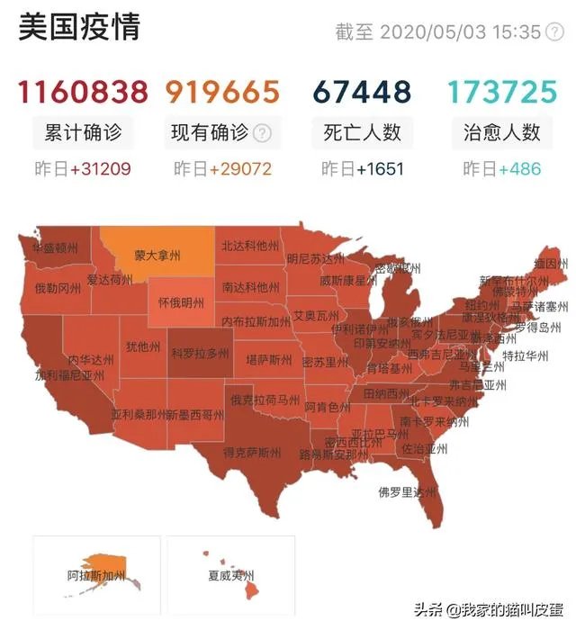 截至5月3日12时，美国死亡人数创新高，特朗普最大的报应终于来了！你如何评价？