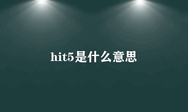 hit5是什么意思