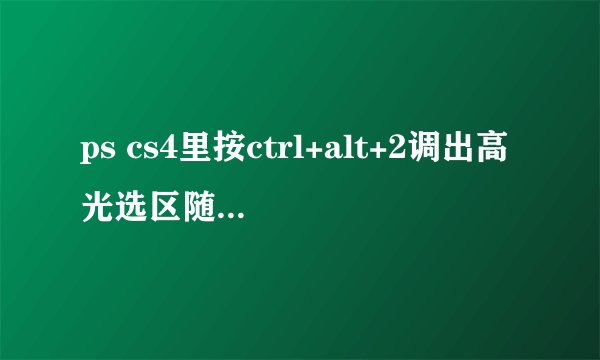 ps cs4里按ctrl+alt+2调出高光选区随后怎么填充颜色