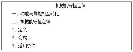 教师资格考试高中物理《机械能守恒定律》教案