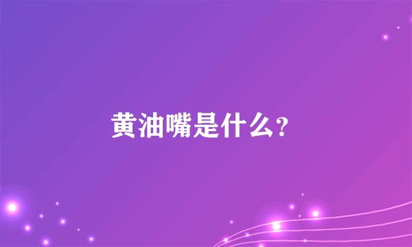 黄油嘴是什么?