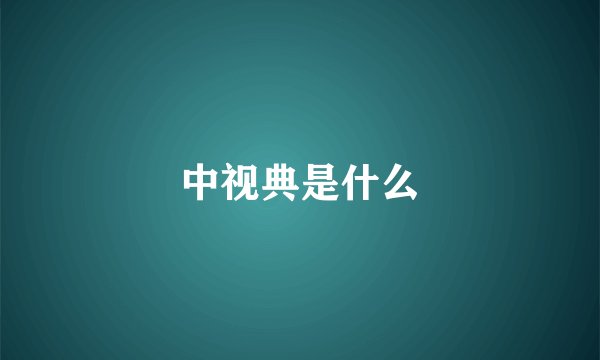 中视典是什么