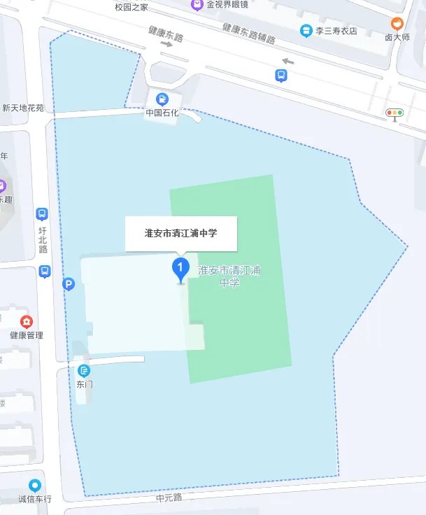 2022淮安公务员考试考点分布图：淮安市清河开明中学清江浦校区