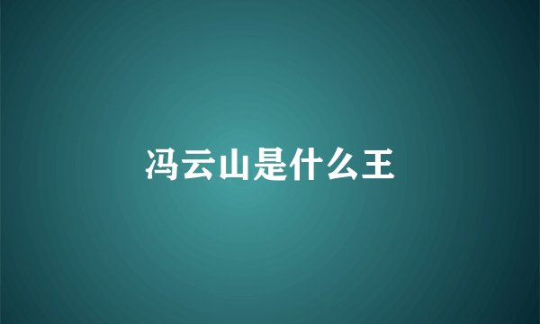 冯云山是什么王
