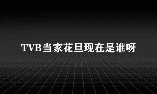 TVB当家花旦现在是谁呀