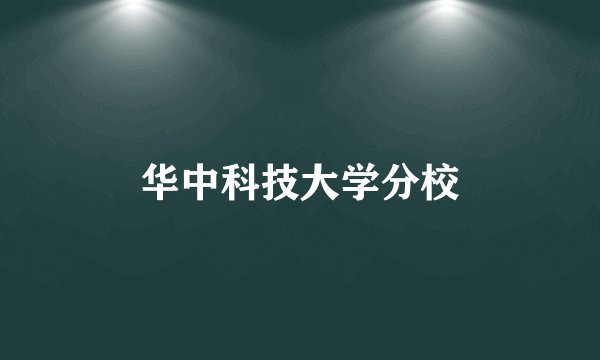 华中科技大学分校