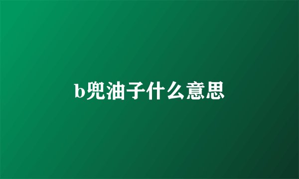 b兜油子什么意思