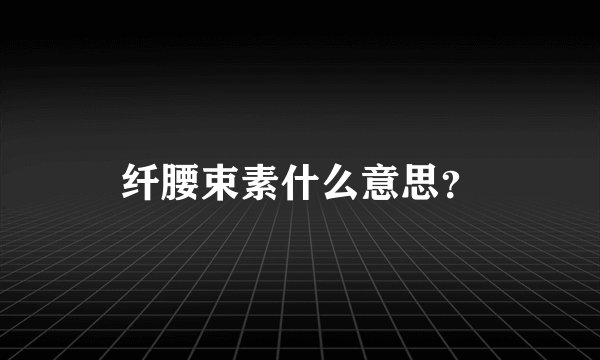 纤腰束素什么意思？