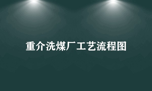 重介洗煤厂工艺流程图