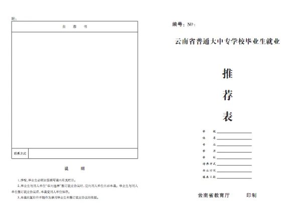 应届毕业生的公务员报名推荐表和就业推荐表是一个东西吗