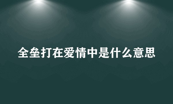 全垒打在爱情中是什么意思