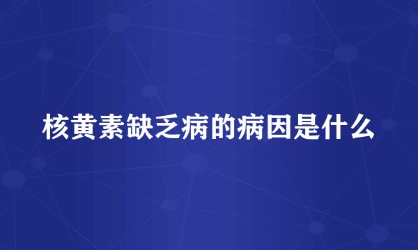 核黄素缺乏病的病因是什么