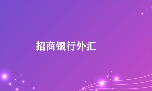 招商银行外汇問題