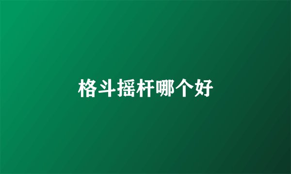 格斗摇杆哪个好