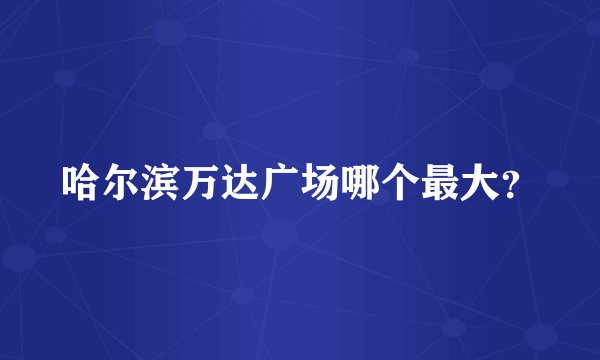 哈尔滨万达广场哪个最大？