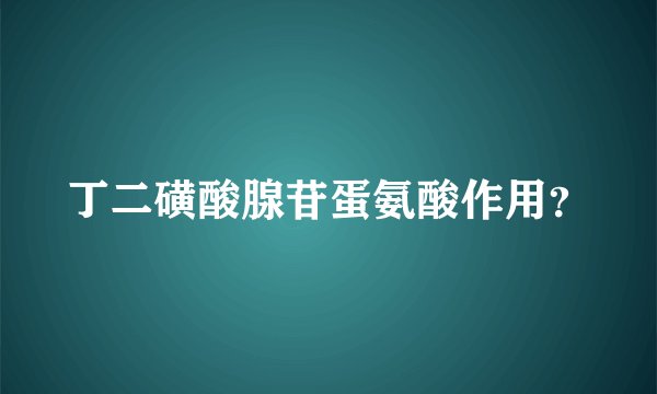 丁二磺酸腺苷蛋氨酸作用？