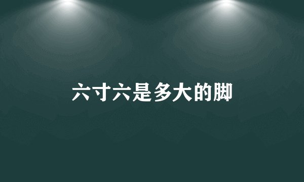 六寸六是多大的脚