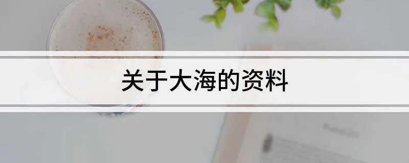 关于大海的资料