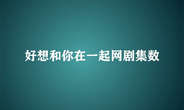 好想和你在一起网剧集数