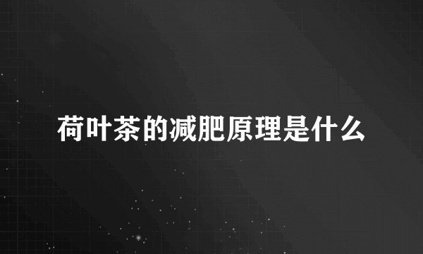 荷叶茶的减肥原理是什么