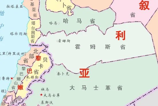 黎巴嫩在什么地方，属于哪个洲的国家，和哪些国家接壤\