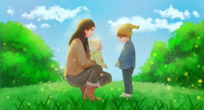 一句简单的晒娃句子