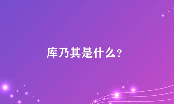 库乃其是什么？