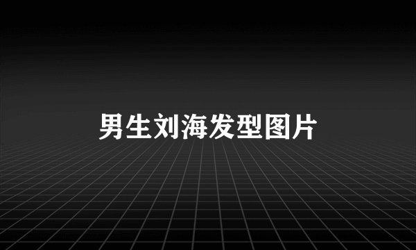 男生刘海发型图片