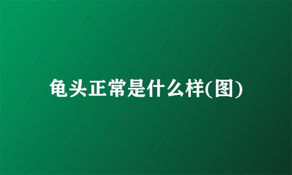 龟头正常是什么样(图)