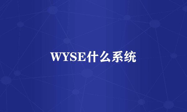 WYSE什么系统
