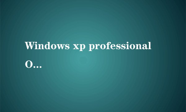 Windows xp professional OEM版 是什么意思