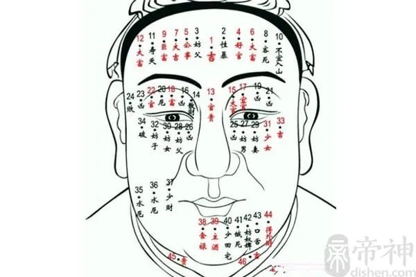 男生面相痣图解大全