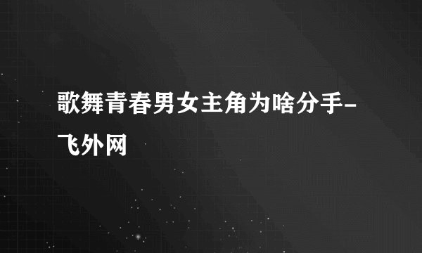 歌舞青春男女主角为啥分手- 飞外网