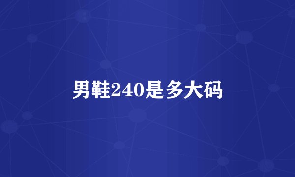 男鞋240是多大码