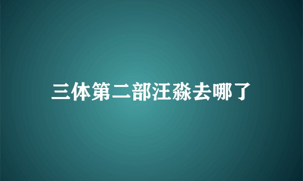 三体第二部汪淼去哪了