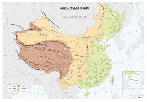 中国山脉地形图高清版