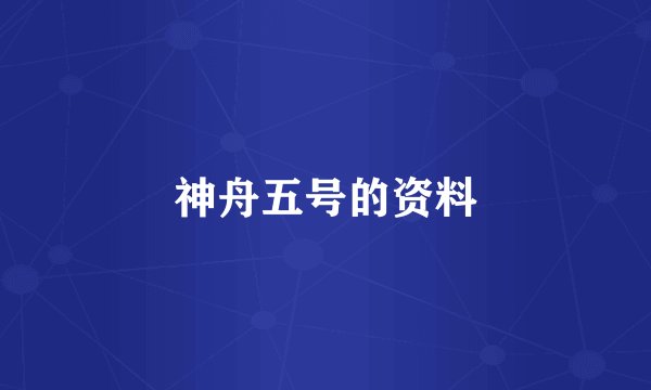 神舟五号的资料