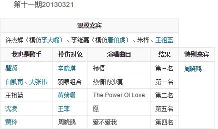 百变大咖秀模仿我是歌手是哪一期