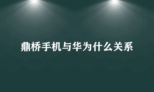 鼎桥手机与华为什么关系