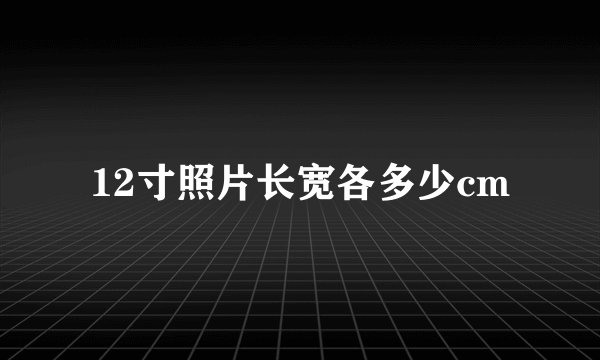 12寸照片长宽各多少cm