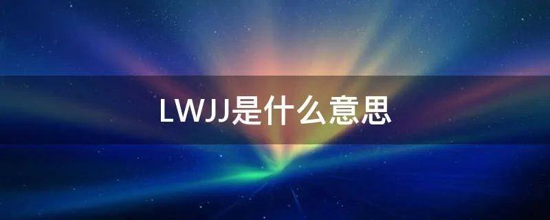LWJJ是什么意思