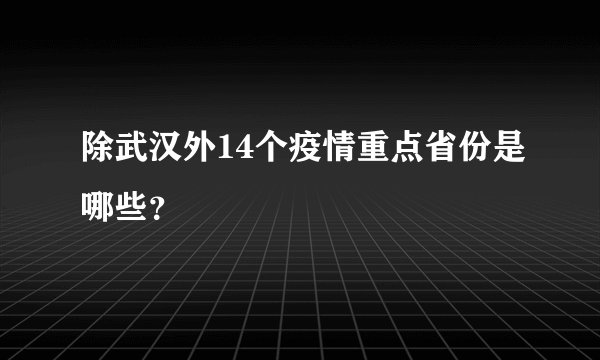 除武汉外14个疫情重点省份是哪些？