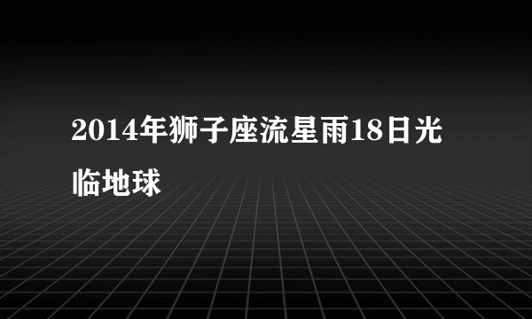 2014年狮子座流星雨18日光临地球
