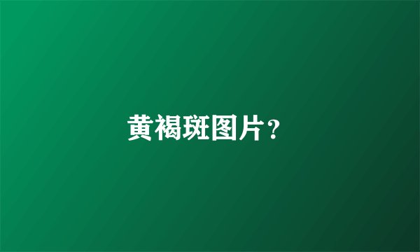 黄褐斑图片？