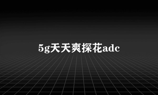 5g天天爽探花adc